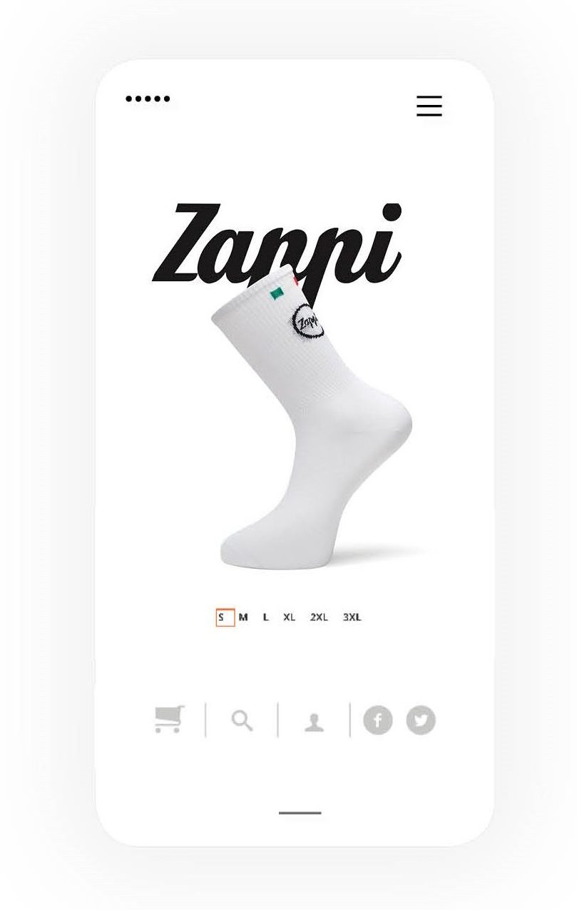 Mobile Mock up Zappi Clothing socks | Cresco Communications